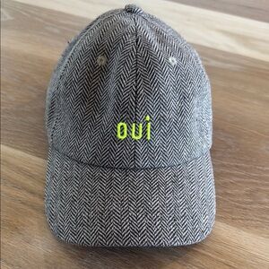 Clare V. Gray Wool Herringbone Cap